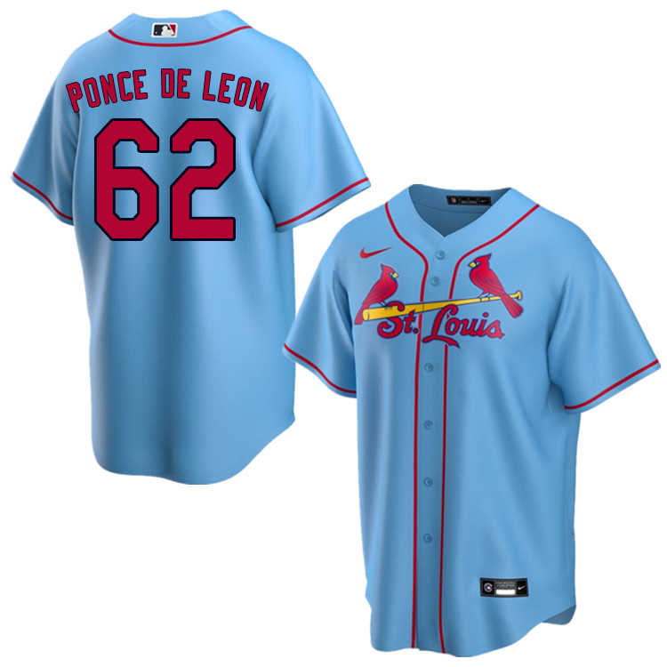 Nike Men #62 Daniel Ponce de Leon St.Louis Cardinals Baseball Jerseys Sale-Blue